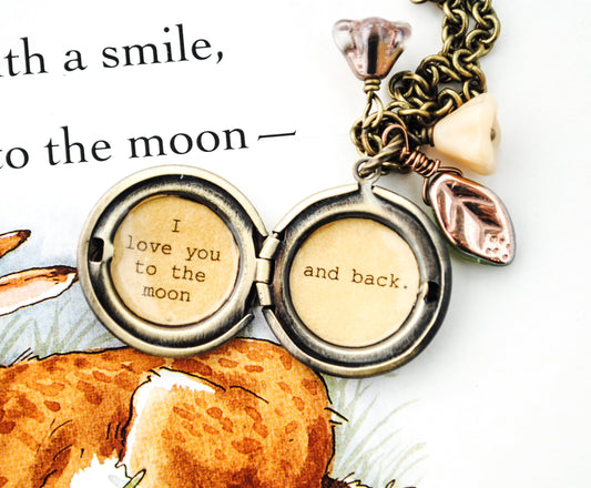 I love you to the moon and back - Antique Bronze