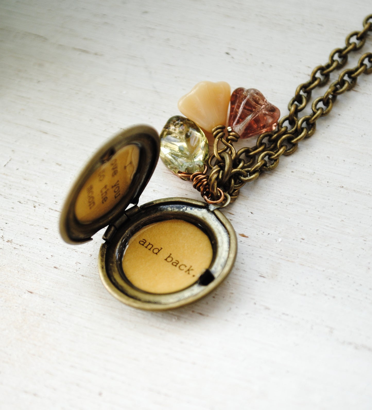 I love you to the moon and back - Antique Bronze