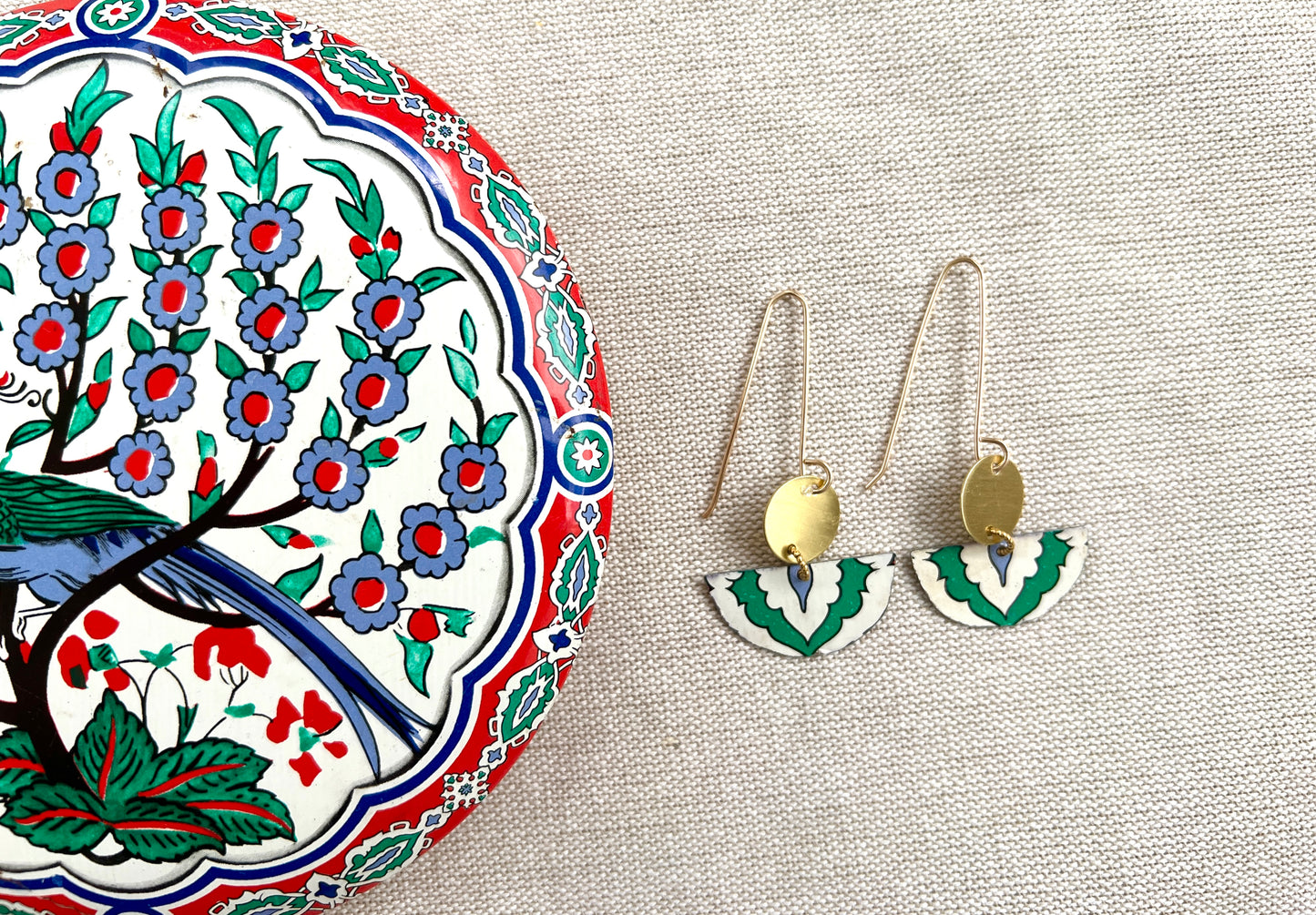 St. Augustine Collection - Stacked Half Circle Drop Earrings