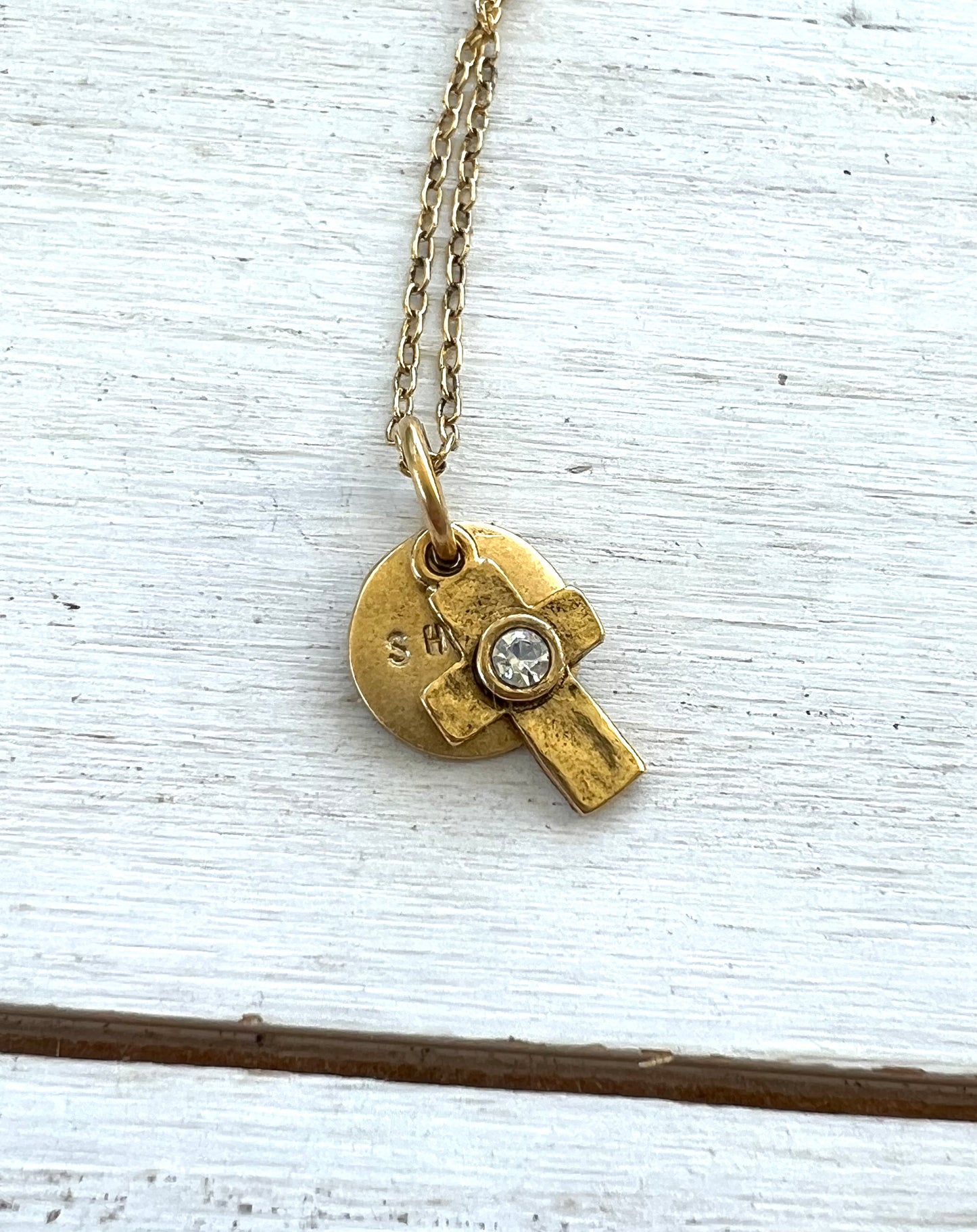 Shine Rhinestone Cross Necklace
