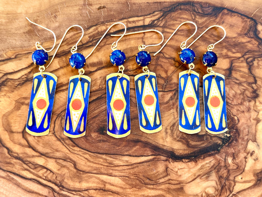 Hana Collection - Vintage Stone Rectangle Drops