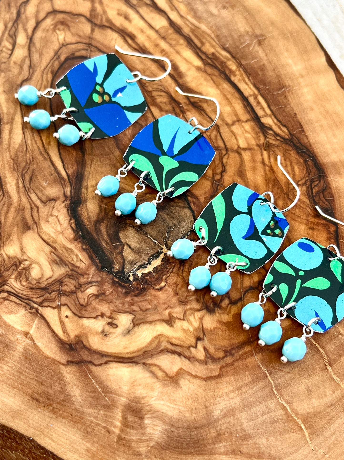 Linnea Collection - Cushioned Square Chandelier Earrings