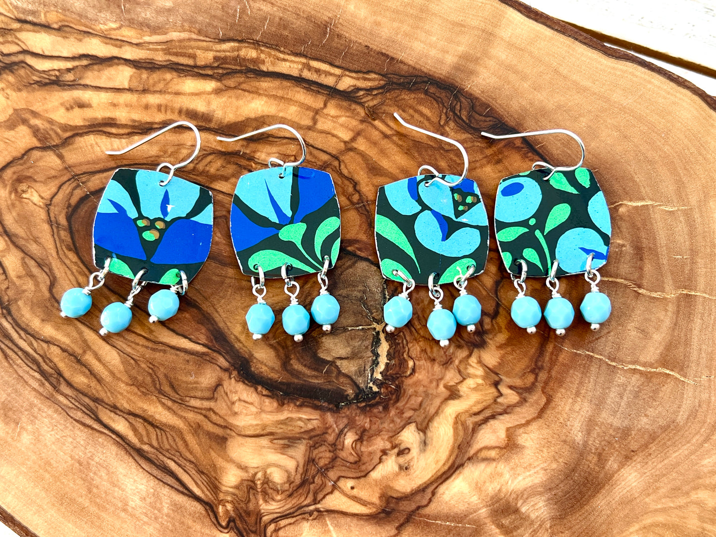 Linnea Collection - Cushioned Square Chandelier Earrings