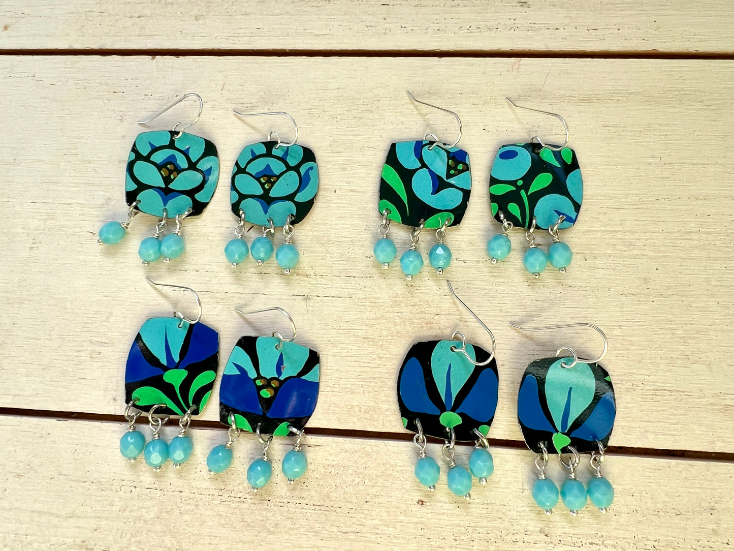 Linnea Collection - Cushioned Square Chandelier Earrings