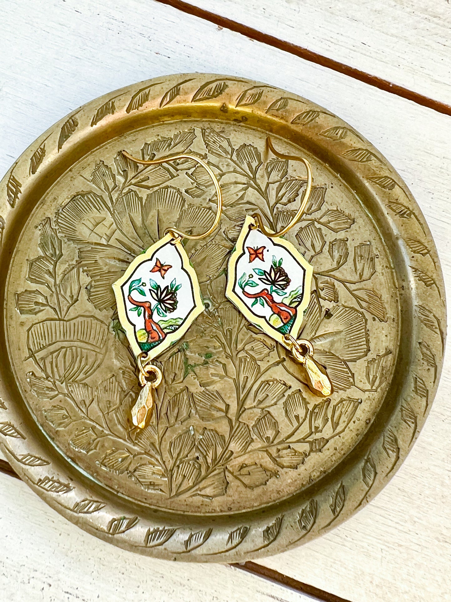 Spring Splendor Diamond Drop Earrings