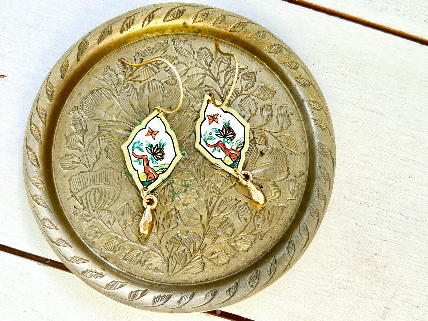 Spring Splendor Diamond Drop Earrings