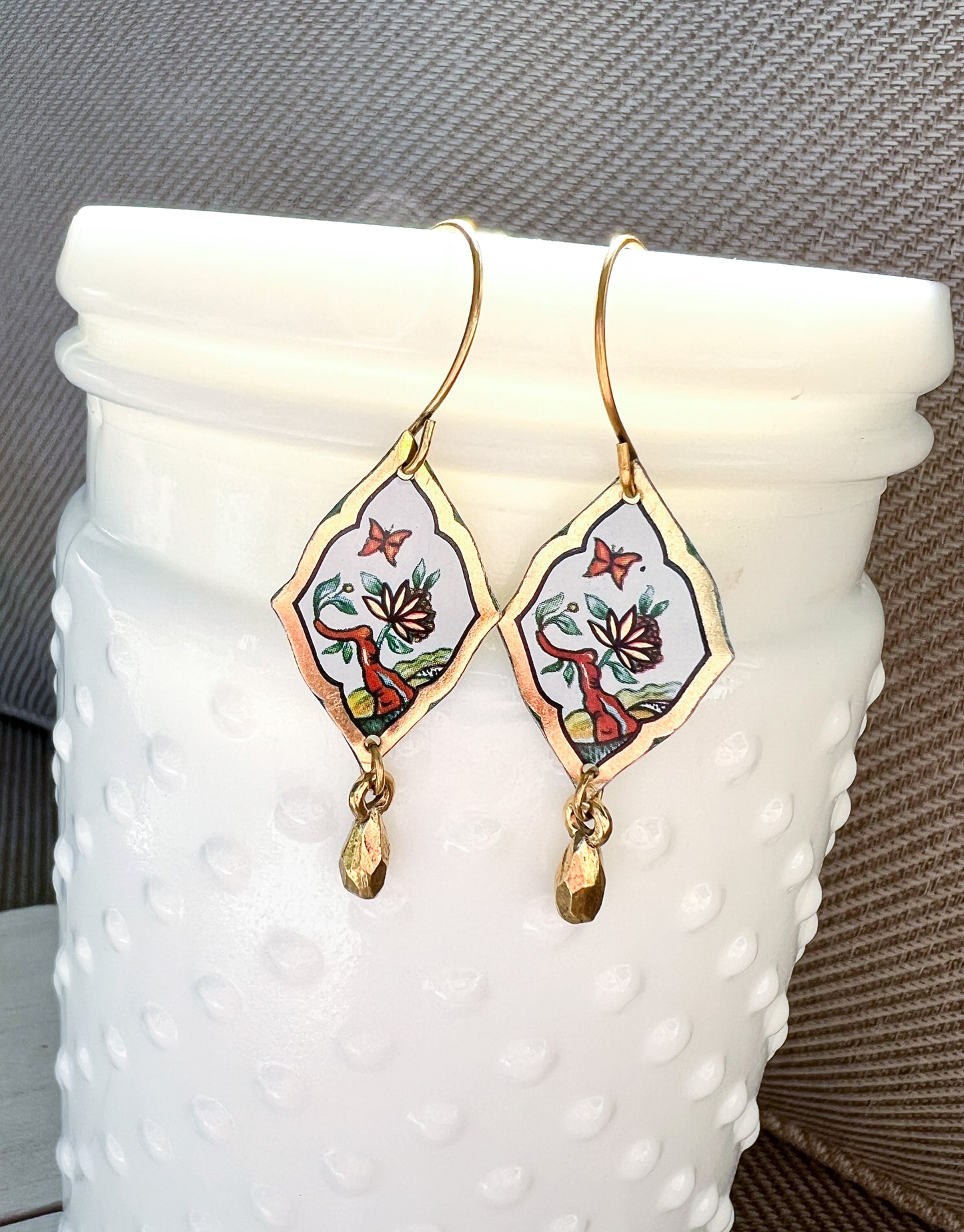 Spring Splendor Diamond Drop Earrings