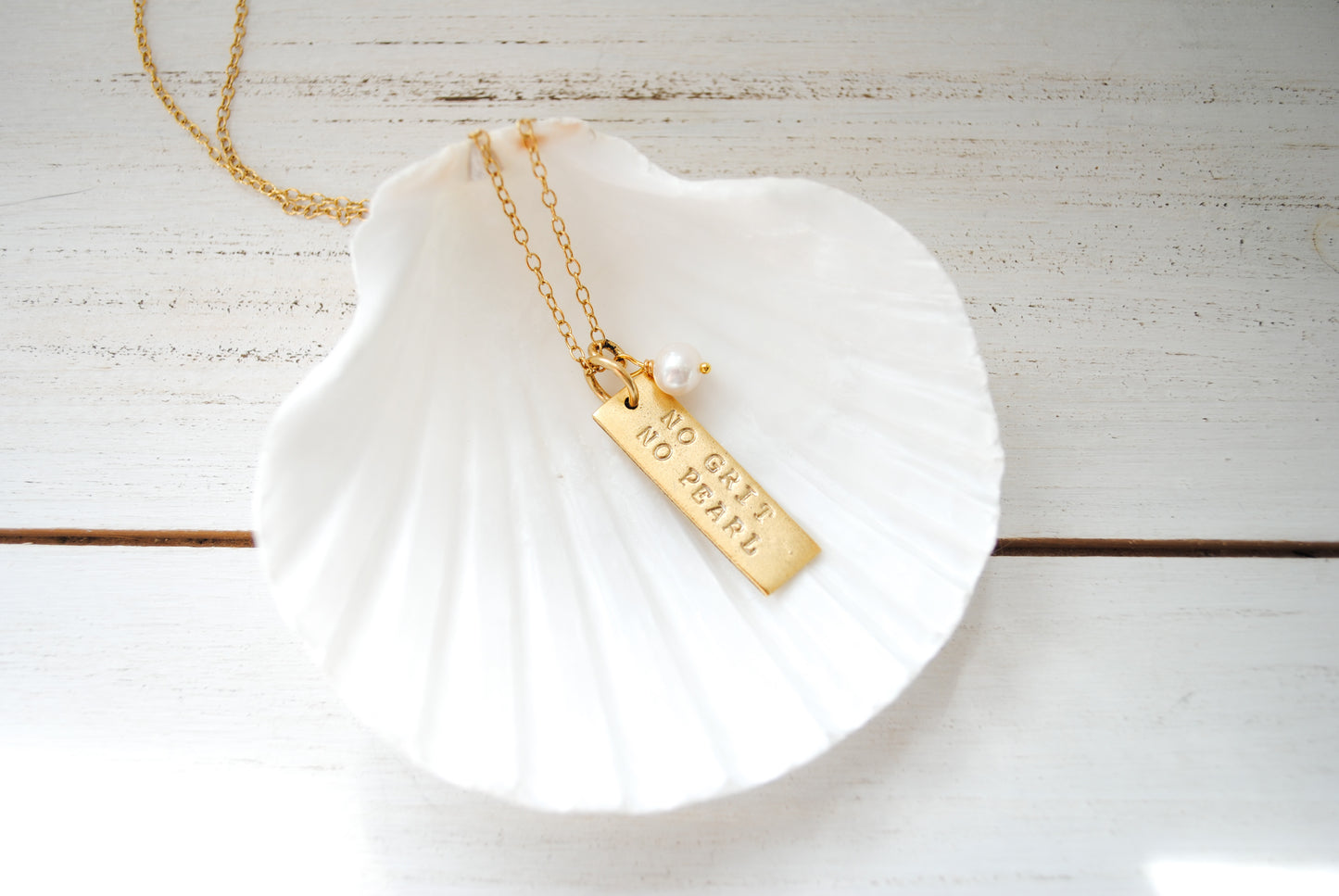 No Grit No Pearl Necklace - Gold or Silver