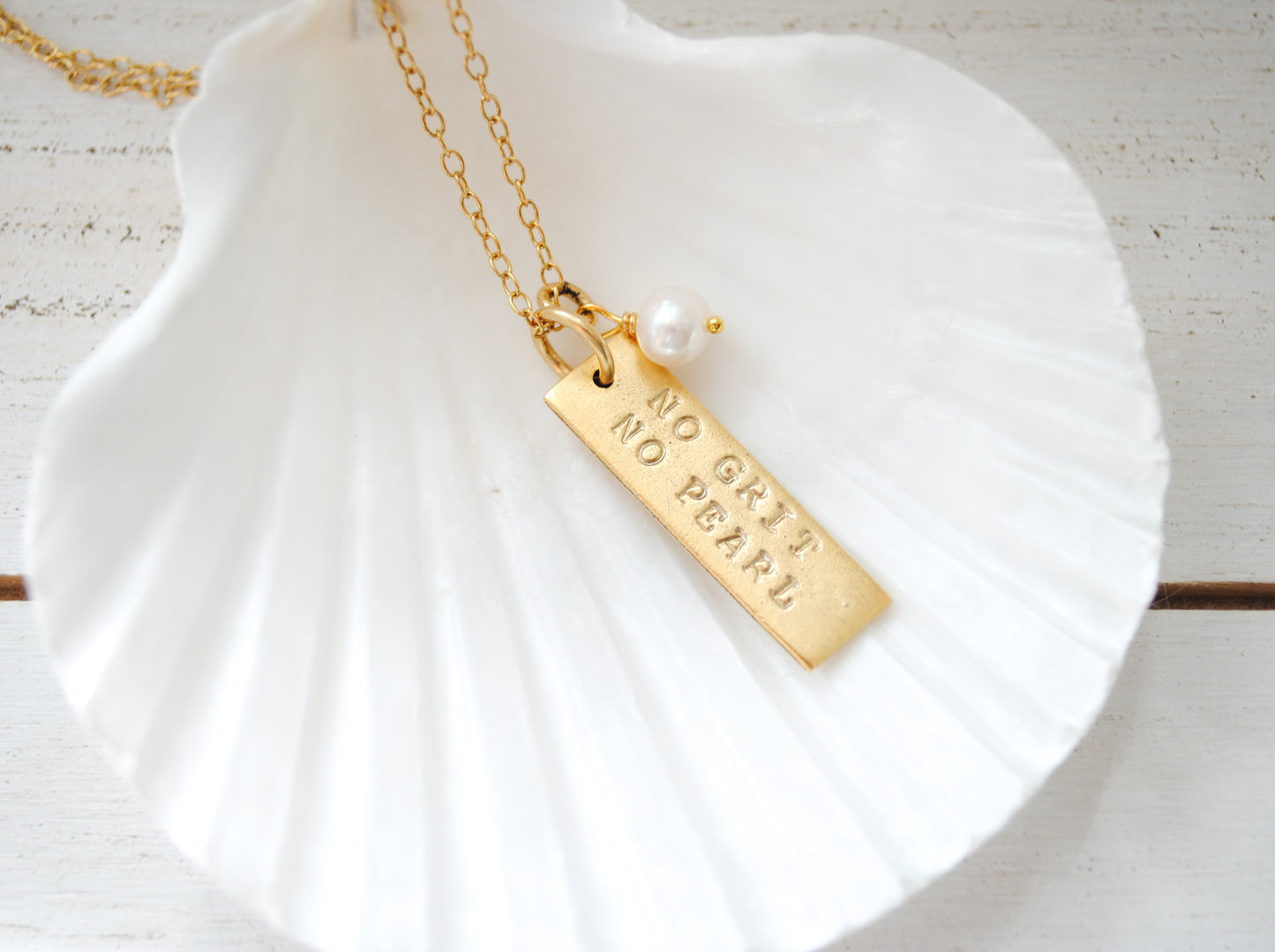 No Grit No Pearl Necklace - Gold or Silver