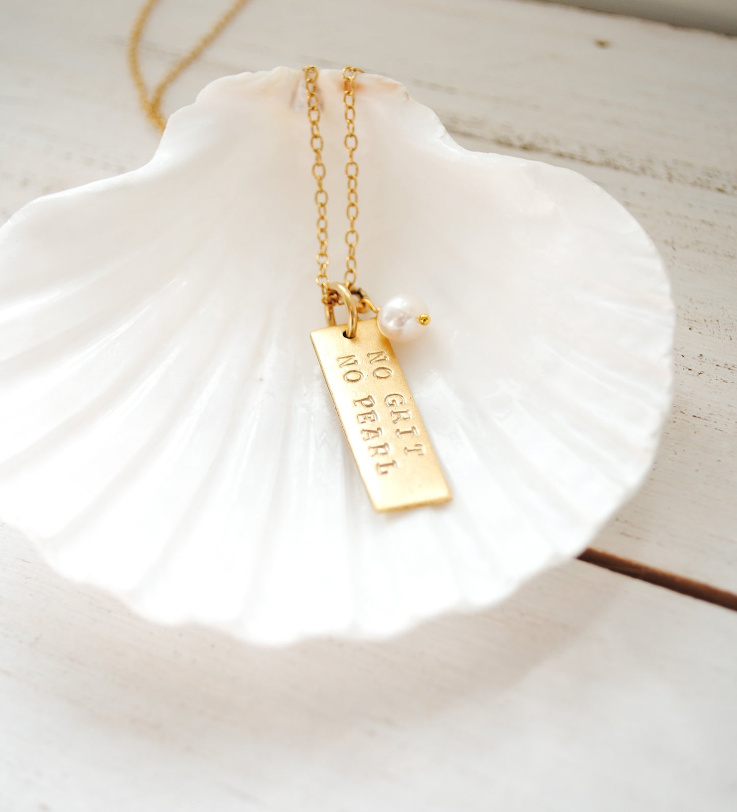 No Grit No Pearl Necklace - Gold or Silver