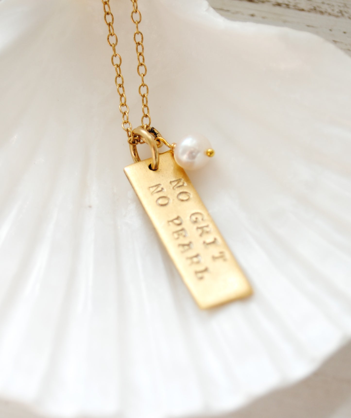 No Grit No Pearl Necklace - Gold or Silver