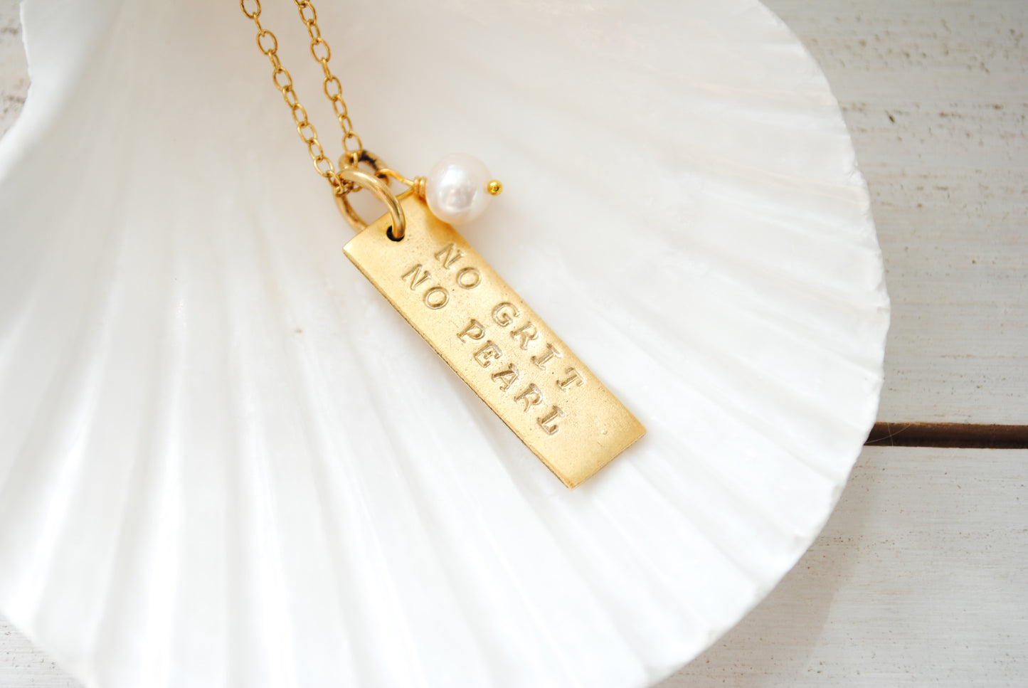 No Grit No Pearl Necklace - Gold or Silver