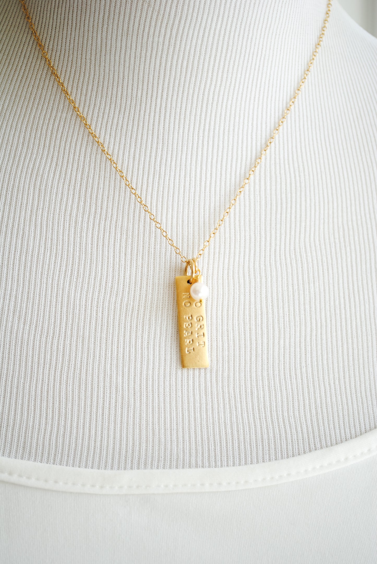 No Grit No Pearl Necklace - Gold or Silver
