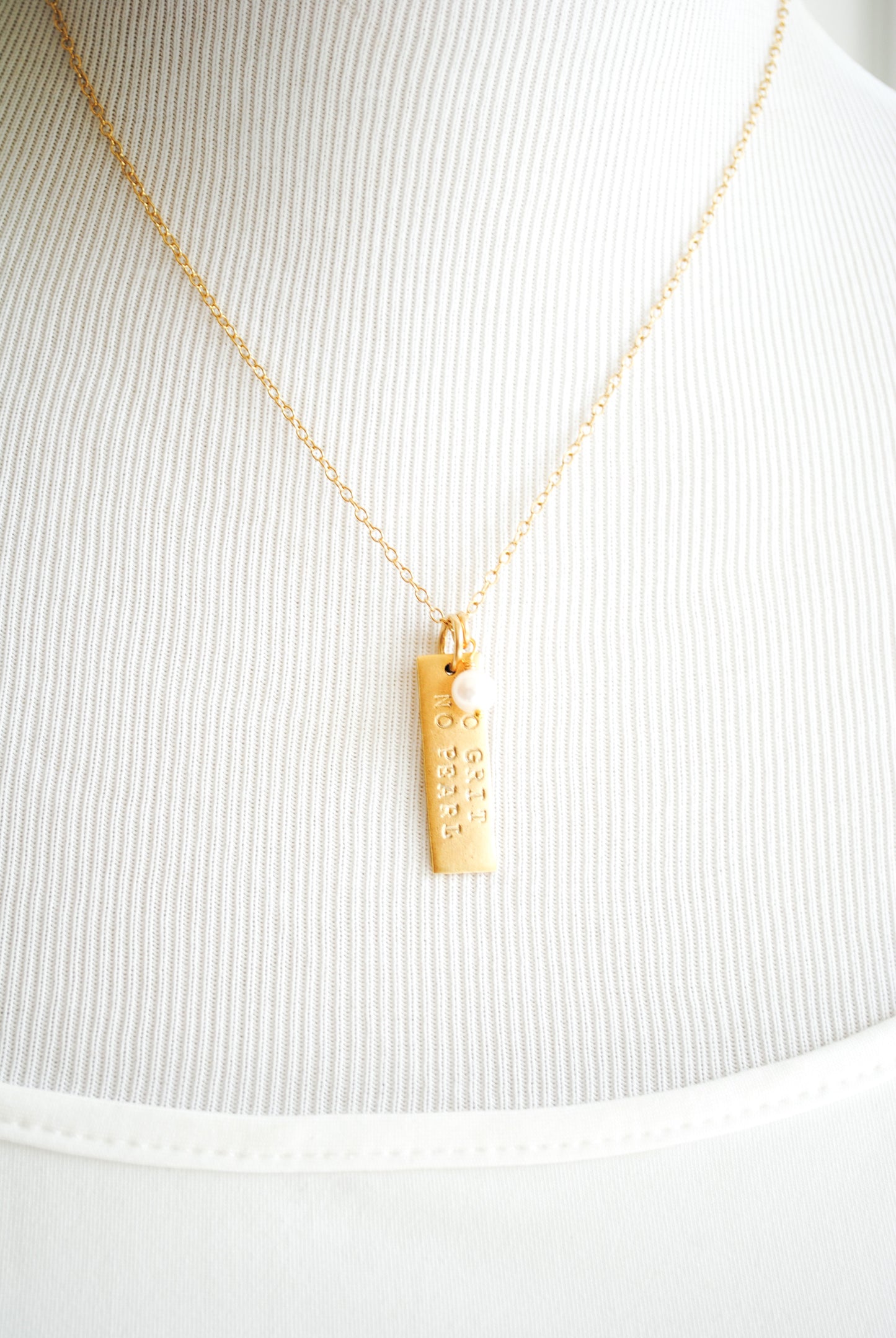 No Grit No Pearl Necklace - Gold or Silver