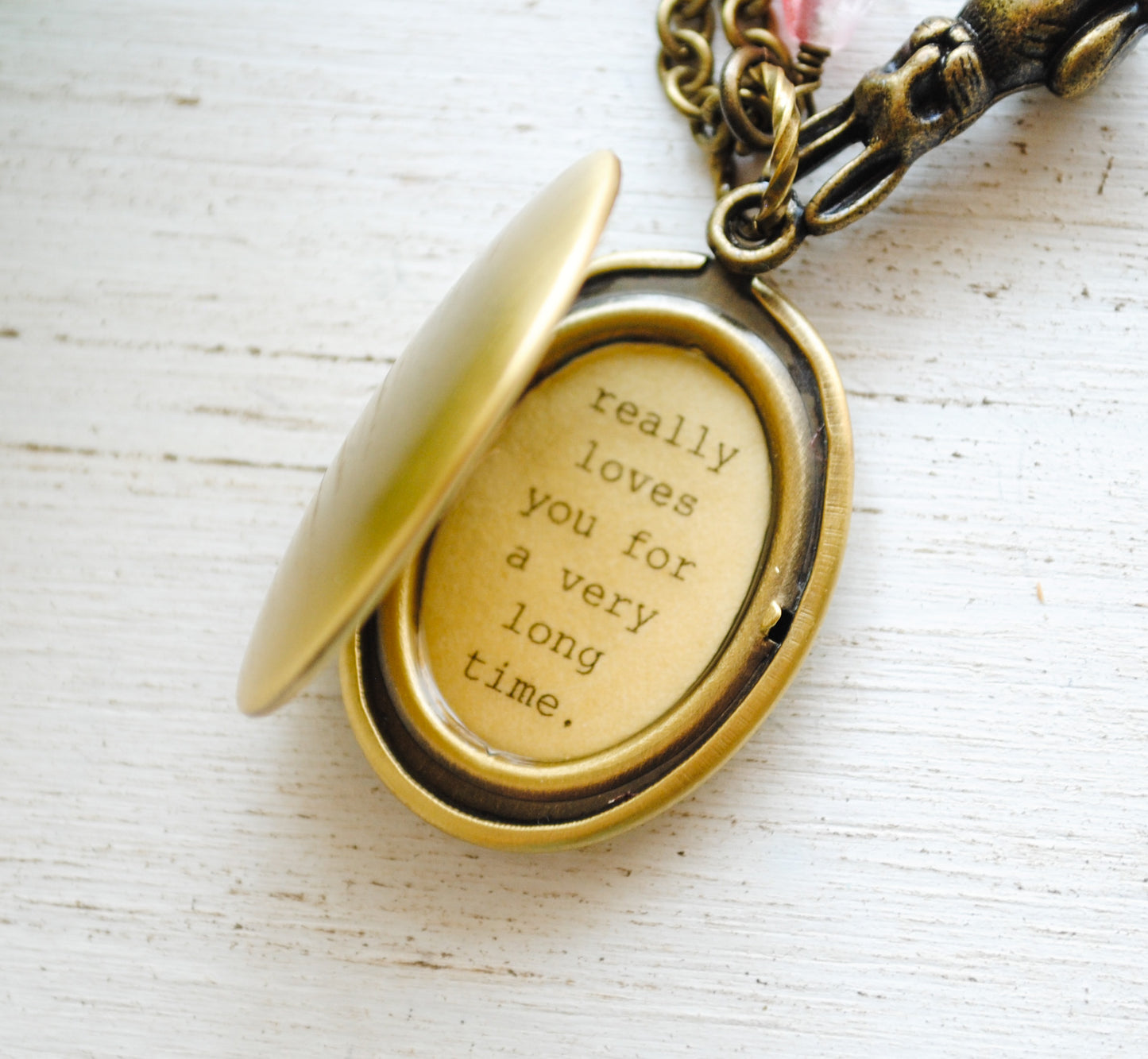 Velveteen Rabbit Inspired Womens Locket - Quote Locket - Real is what you become when someone really loves you for a very long time.