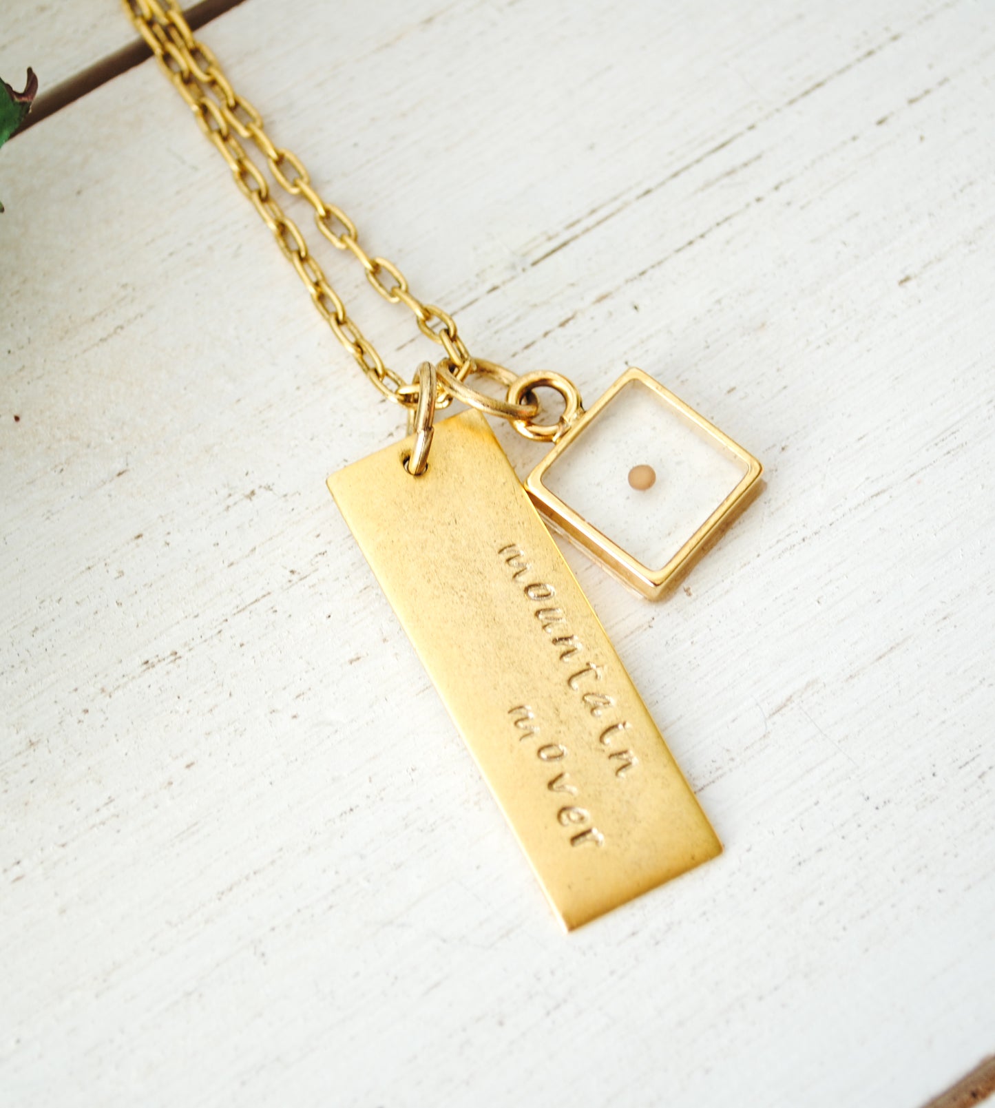 Mustard Seed Necklace - Mountain Mover - Matthew 17:20 - Faith Necklace - Christian Jewelry