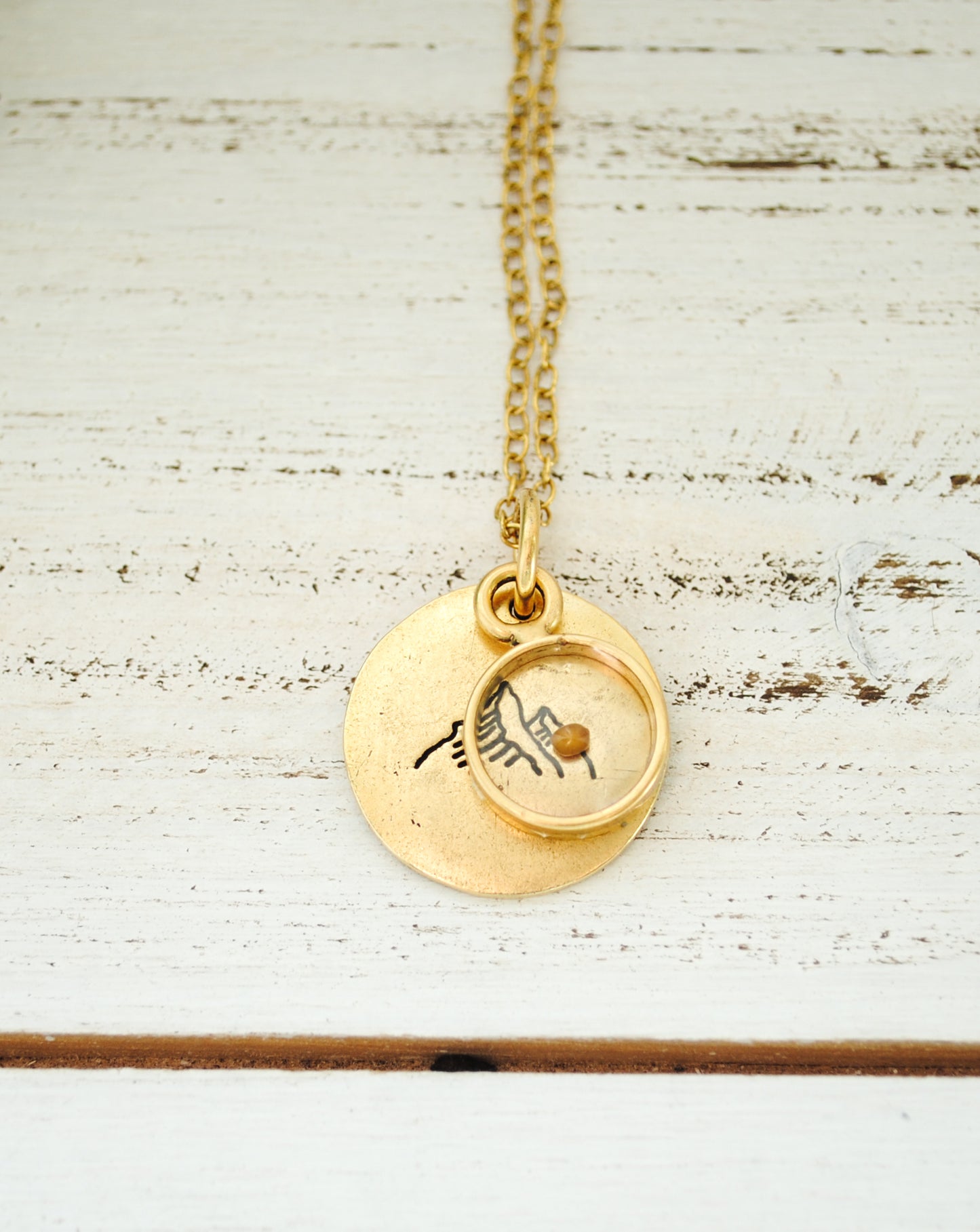Faith can move mountains - Faith Necklace - Mountain Necklace, Mustard Seed Necklace, Christian Jewelry, Baptism, Confirmation