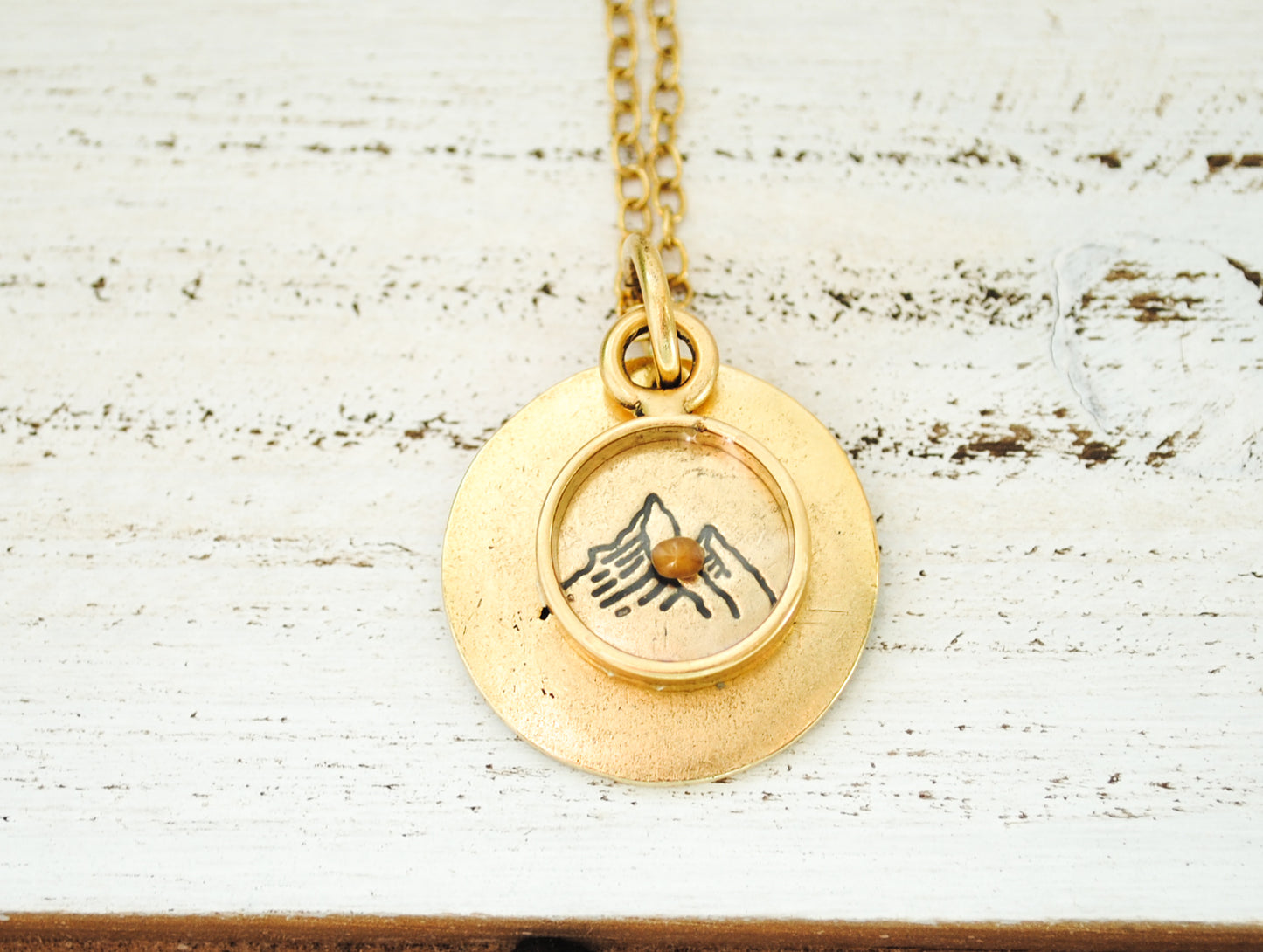 Faith can move mountains - Faith Necklace - Mountain Necklace, Mustard Seed Necklace, Christian Jewelry, Baptism, Confirmation
