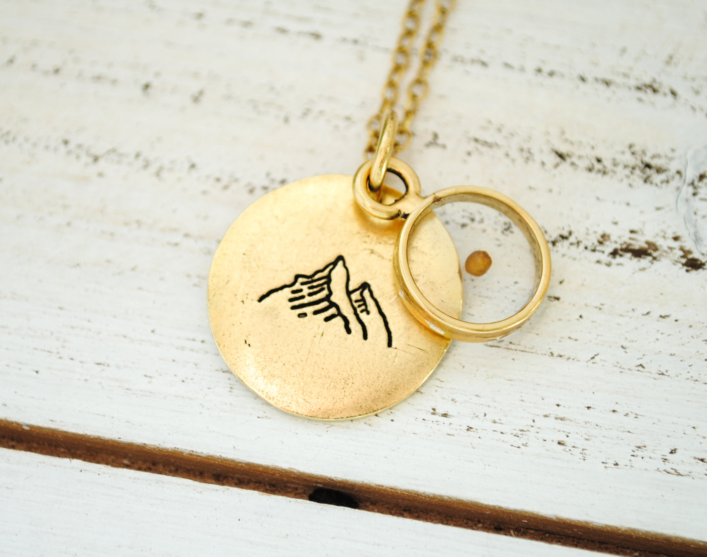 Faith can move mountains - Faith Necklace - Mountain Necklace, Mustard Seed Necklace, Christian Jewelry, Baptism, Confirmation