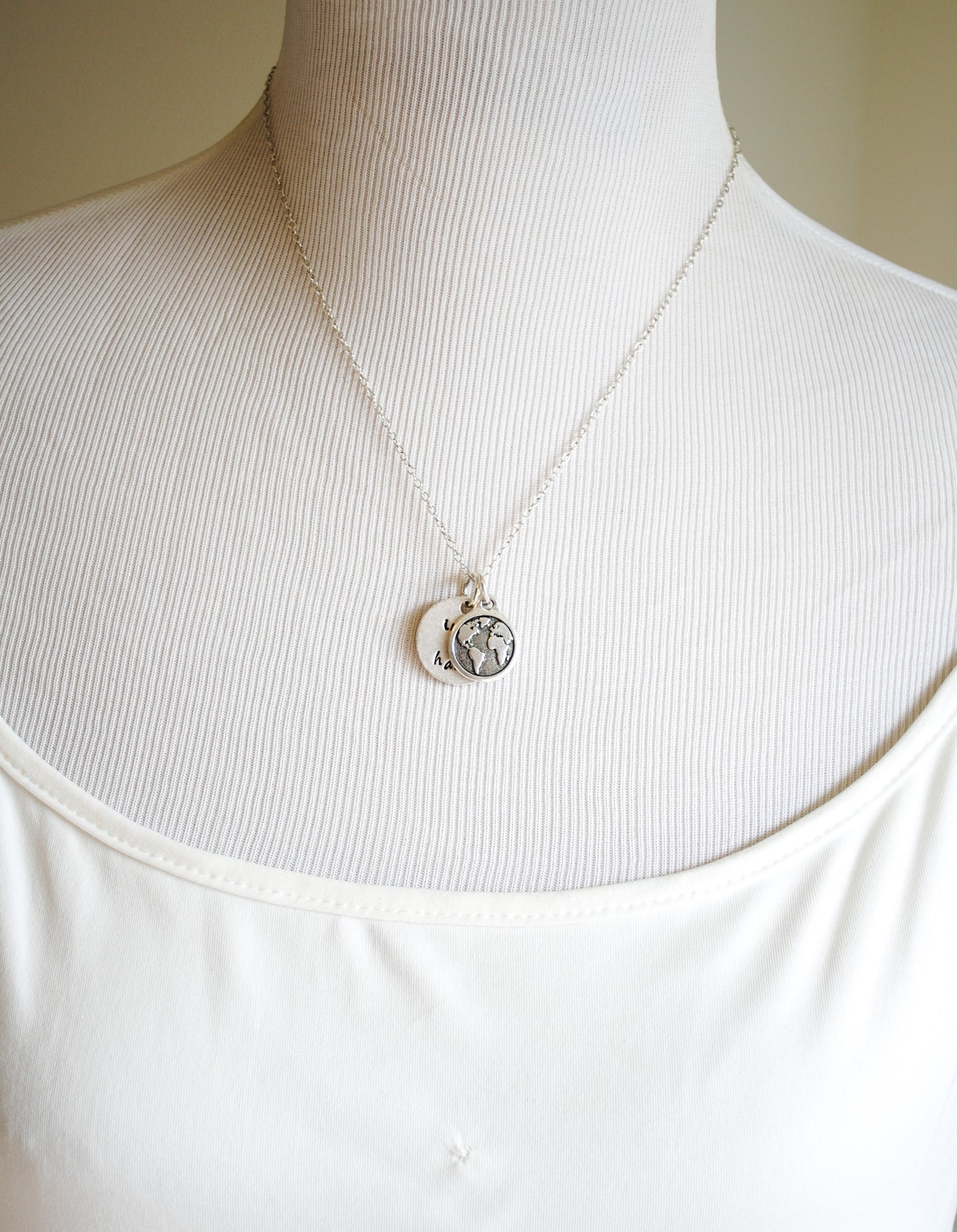 He's got the whole world in His hands - Christian Necklace, Faith Jewelry