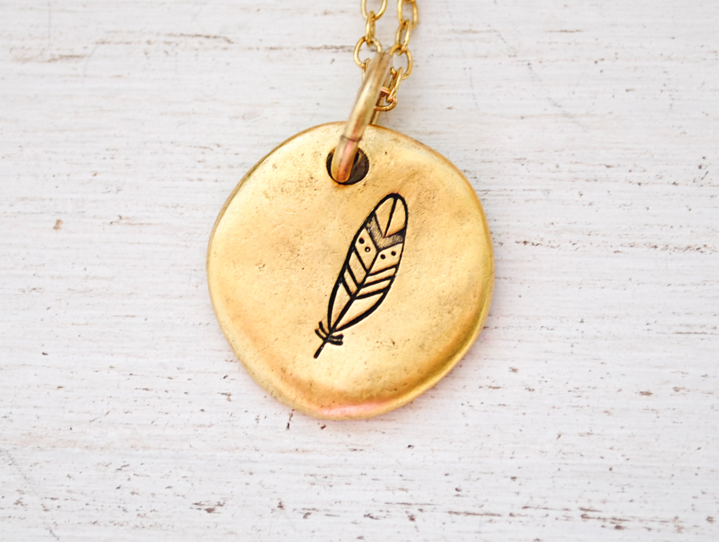 Feather Necklace - Psalm 91:4 He will cover you with his feathers - encouragement gift - Christian Necklace, Faith Jewelry - Gold or Silver