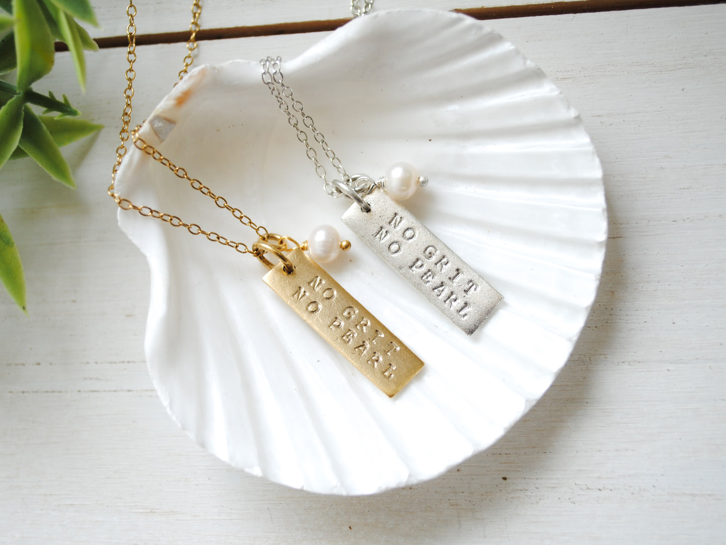 No Grit No Pearl Necklace - Gold or Silver