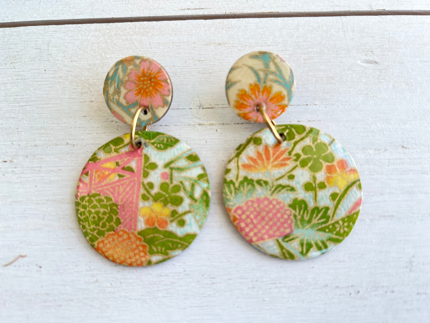 Chinoiserie Chiyogami Earrings
