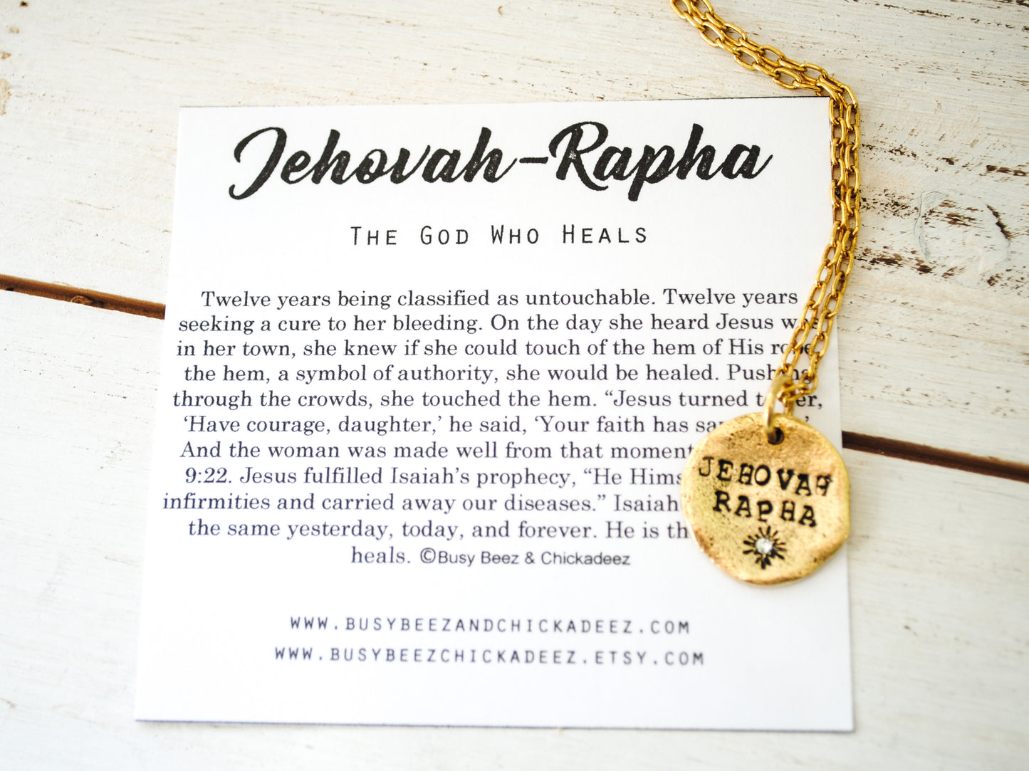 Jehovah Rapha Necklace - The God Who Heals