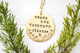 White Christmas - Christmas Necklace - Where the treetops glisten