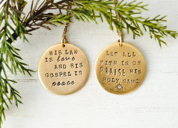 Christmas Necklace - O Holy Night, Holiday Jewelry, Christmas Necklace