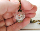 Mini Santa Snow Globe Necklace