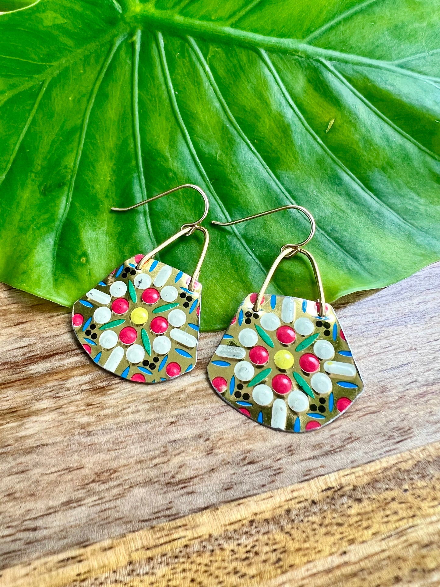 Fiesta Collection Round Trapezoid Earrings