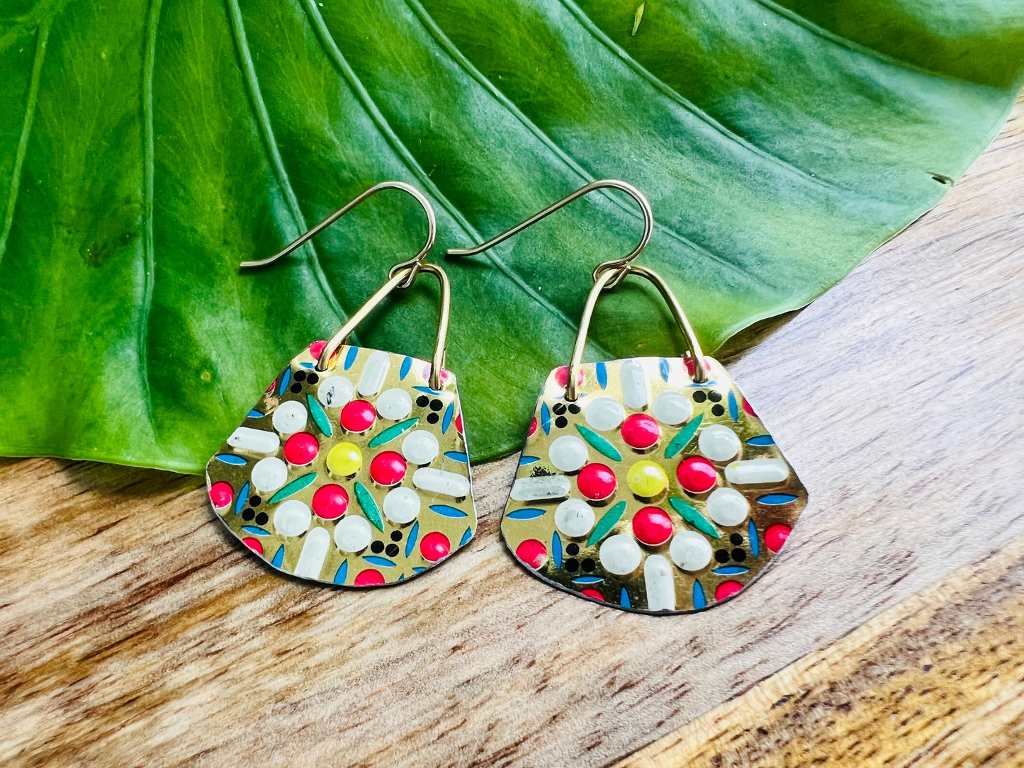 Fiesta Collection Round Trapezoid Earrings