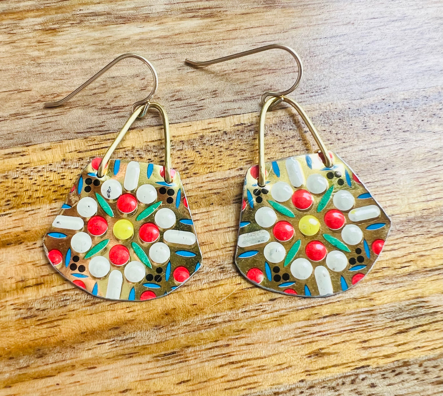 Fiesta Collection Round Trapezoid Earrings