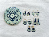 St. Augustine Blue Collection - Shield Earrings