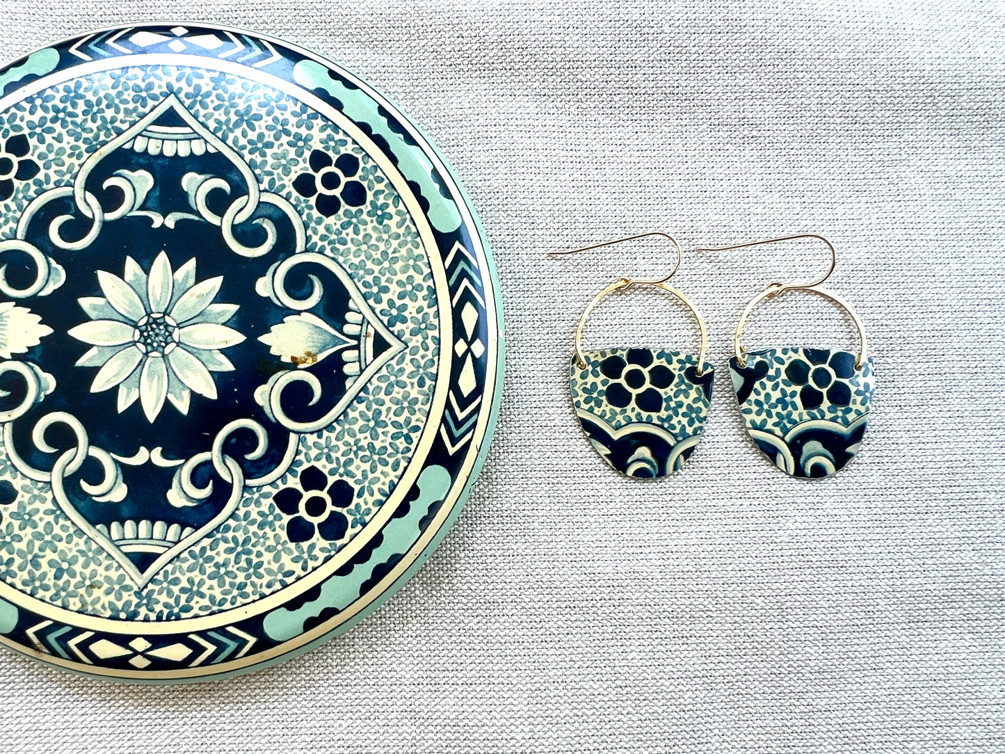 St. Augustine Blue Collection - Basket Earrings