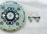 St. Augustine Blue Collection - Shield Earrings