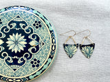 St. Augustine Blue Collection - Shield Earrings