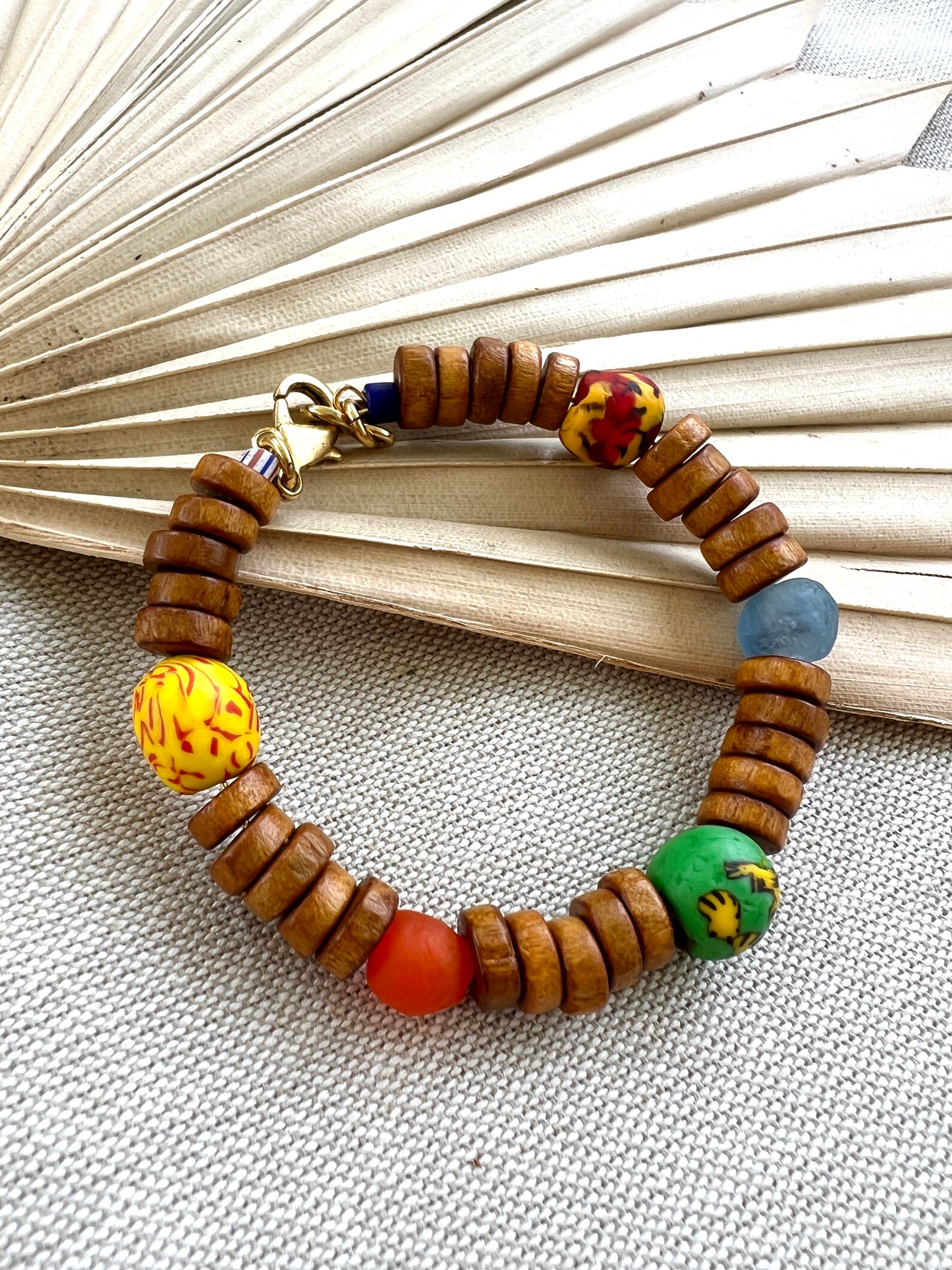 Colorful Fair Trade Glass Bead Bracelet