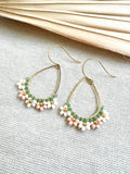 Muted Daisy Hand Woven Earrings