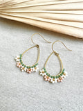 Muted Daisy Hand Woven Earrings