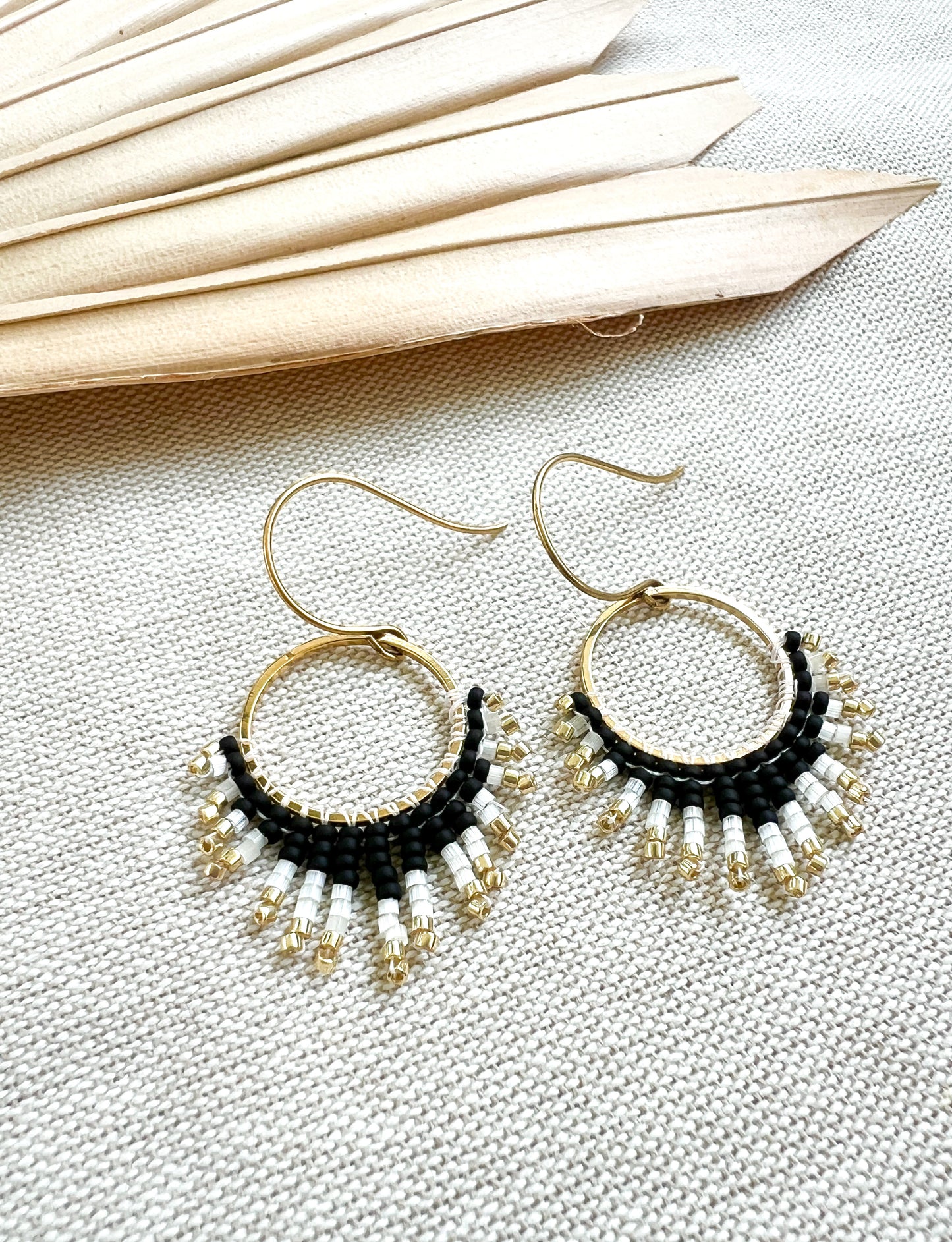 Hand Woven Sunburst Earrings