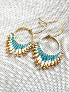 Hand Woven Sunburst Earrings