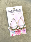 Muted Daisy Hand Woven Earrings