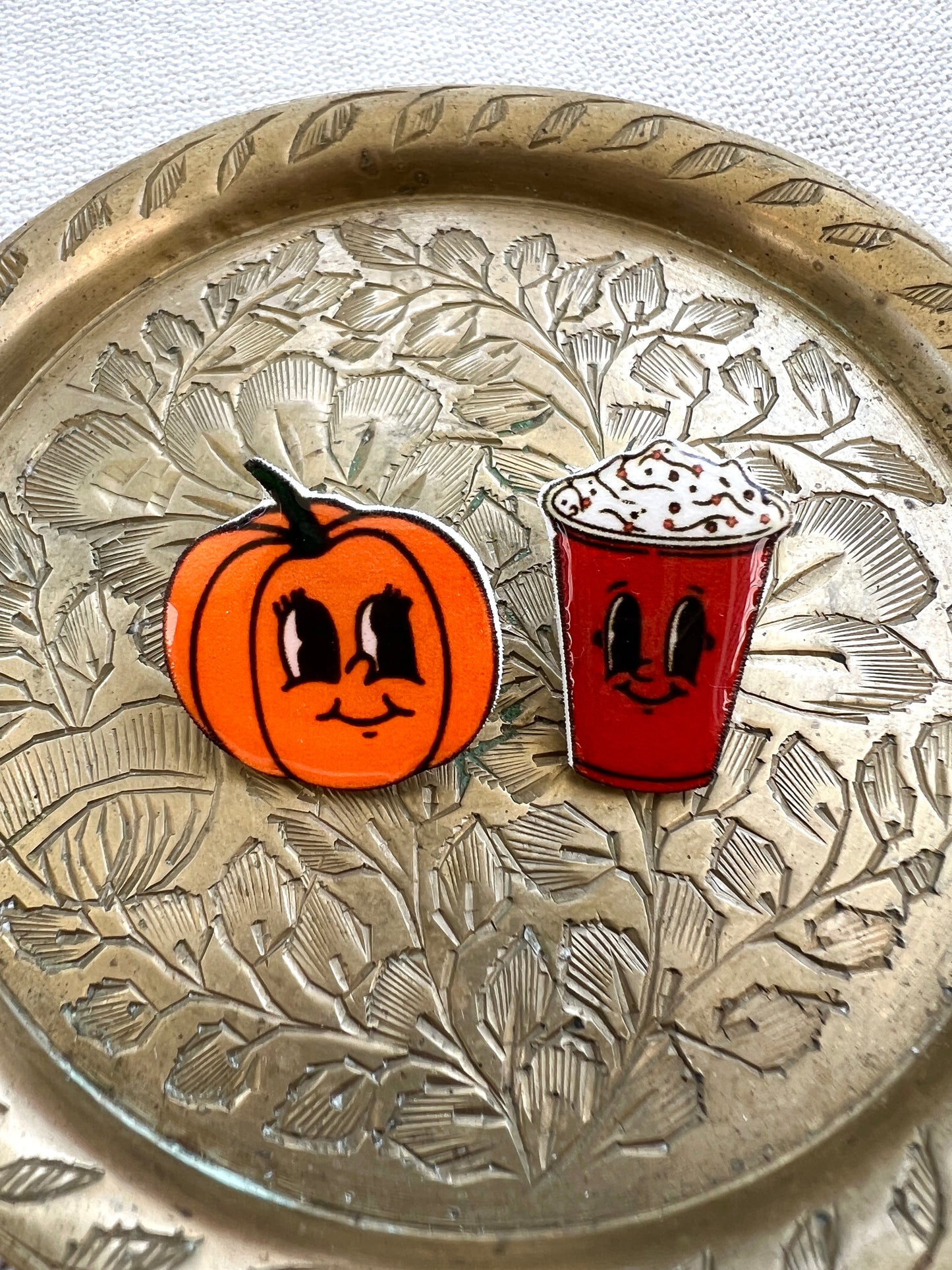 Pumpkin Spice Stud Earrings