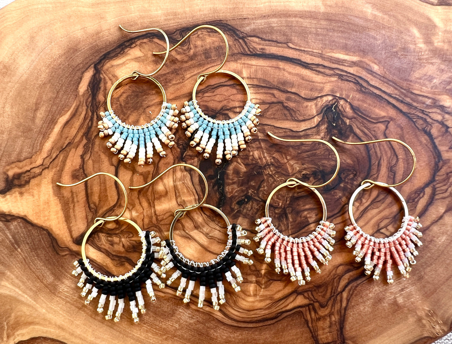 Hand Woven Sunburst Earrings