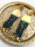 North Star Big Dipper Hand Woven FringeEarrings