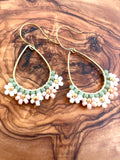 Muted Daisy Hand Woven Earrings