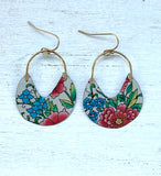 Pastel Floral Basket Earrings