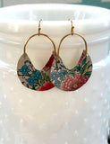 Pastel Floral Basket Earrings